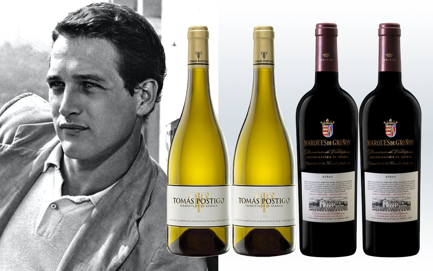 pack de vino blanco y tinto marques de griñón tomas postigo